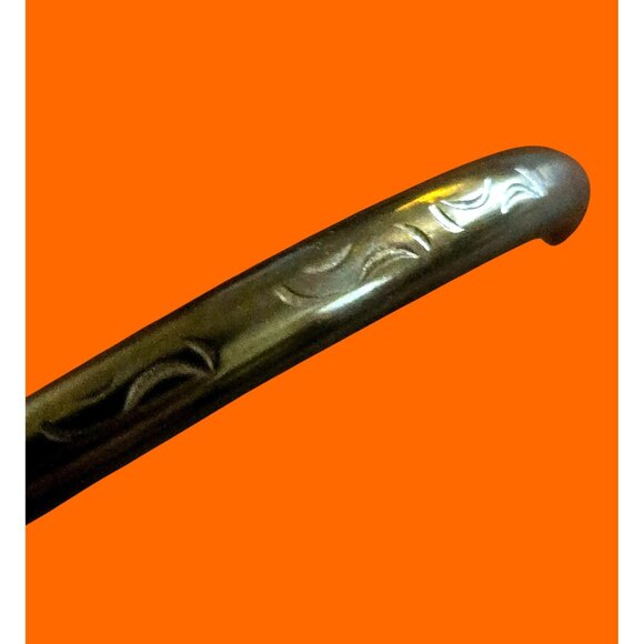 C. Whitehorse Engraved Cuff Brass Bracelet Vintage - Picture 2 of 6